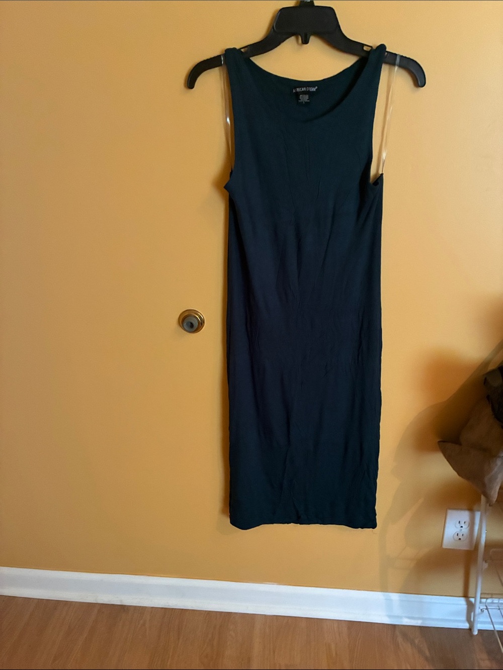 American Dream Black Sleeveless Midi Dress